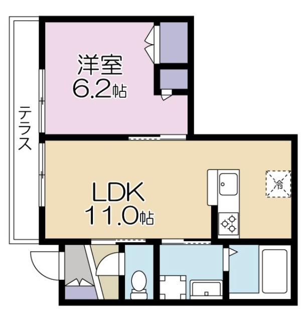ピュアシティ下北沢の間取り|間取りです。