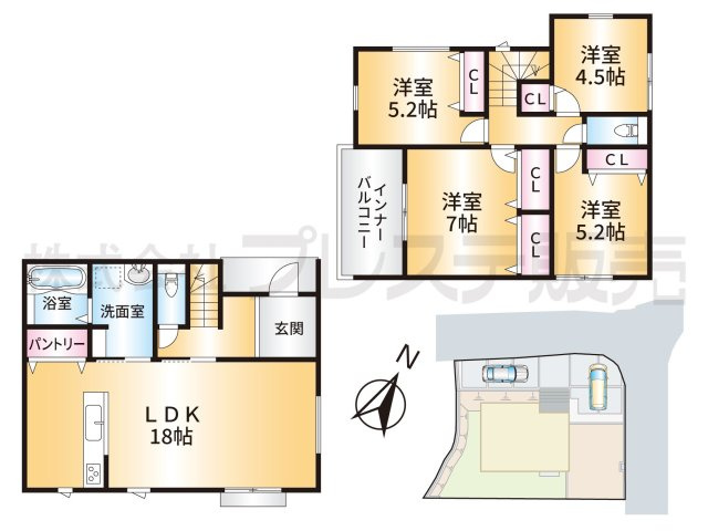 奈良市あやめ池北２丁目の新築一戸建の間取り|間取図