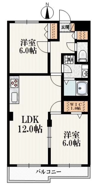 ローンヒルズヤハラの間取り|【間取り】　南向き
