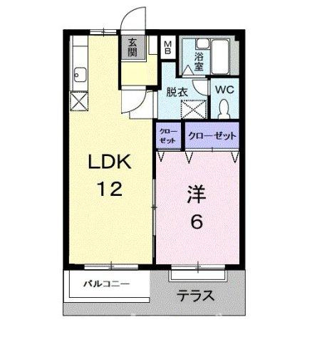 エルディム川西の間取り