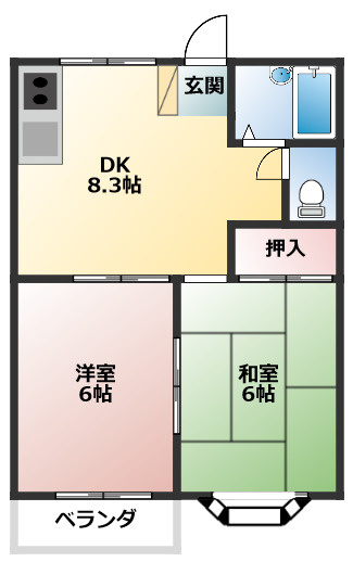エクセルツイン東棟の間取り