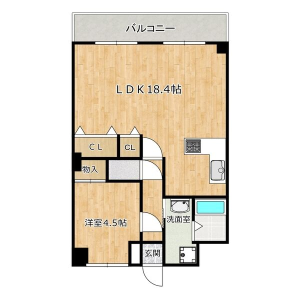 セザール難波西の間取り