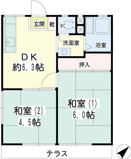 ハタハイツの間取り