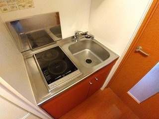 レオパレス一本杉のキッチン|キッチンでお料理をお楽しみください