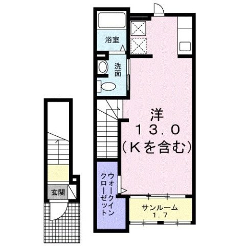 ライゼ　イヅミヤ　Ⅱの間取り