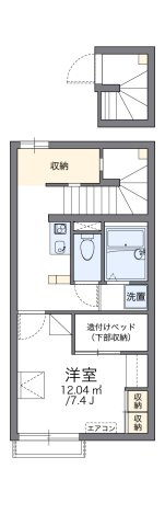 レオパレスＨＡＫＵＢＡの間取り