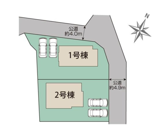 土浦市小岩田東2丁目6期　新築戸建　1号棟の区画図