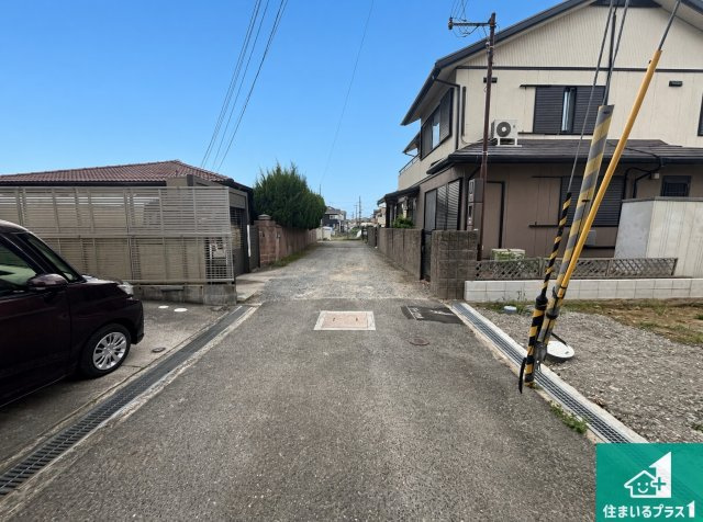 ◆堺市美原区北余部　第5期　新築一戸建ての前面道路含む現地写真|周辺は落ち着いた街並みの住宅地！子育てがしやすい住環境です！まだ未完成ですが、現地でしかわからない事もございます。是非一度ご覧ください。
