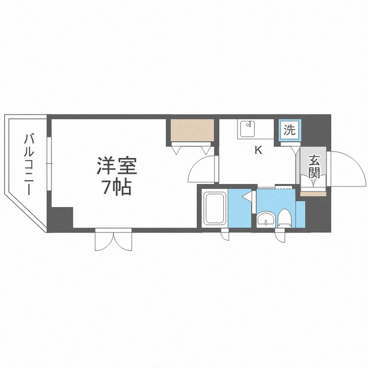 大阪市阿倍野区阪南町５丁目の賃貸マンションの間取り