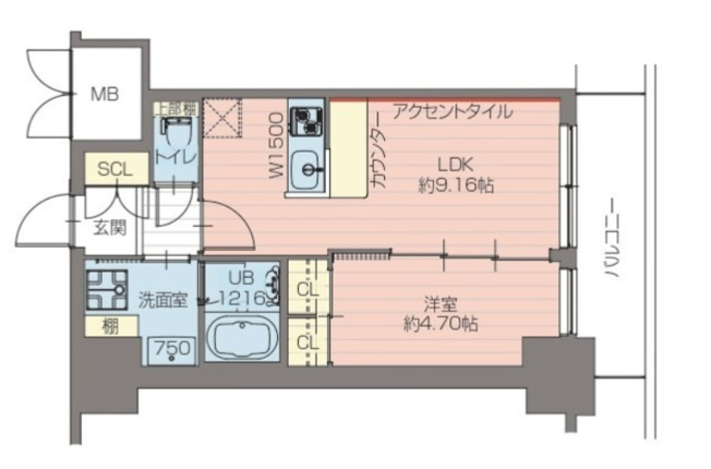 【間取り】 | プレジオ恵美須