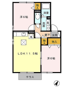メゾン・アンソレイユⅢの間取り