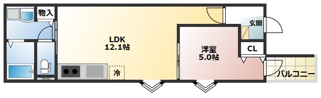 BC生駒Bの間取り