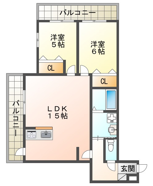 BlueGrassの間取り