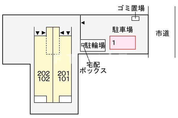 ヴィア　ラッテアの駐車場