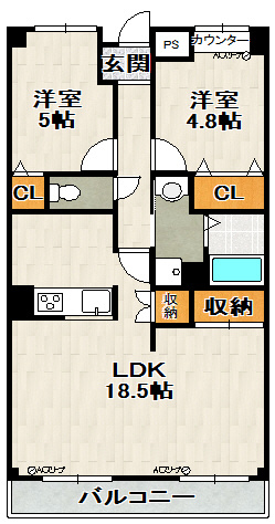 ピーチヒル加茂の間取り