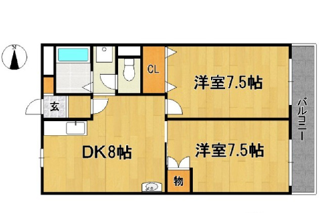 サンシャインコート東合川の間取り