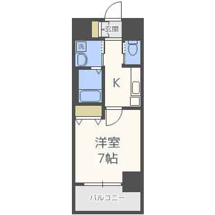 大阪市浪速区難波中３丁目の賃貸マンションの間取り