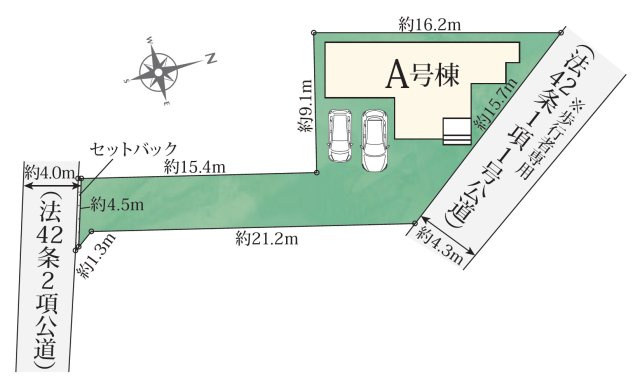 新築戸建　静岡市葵区羽鳥6丁目1406番　全1棟　1号棟の区画図|区画図