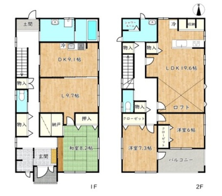 保城　中古一戸建ての間取り