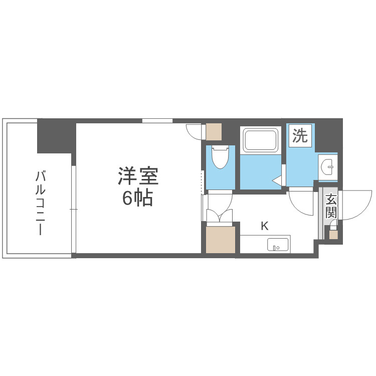 大阪市阿倍野区阿倍野筋５丁目の賃貸マンションの間取り