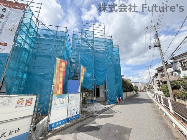 八潮市二丁目　新築戸建　全2棟　2号棟の外観|現地の写真になります。