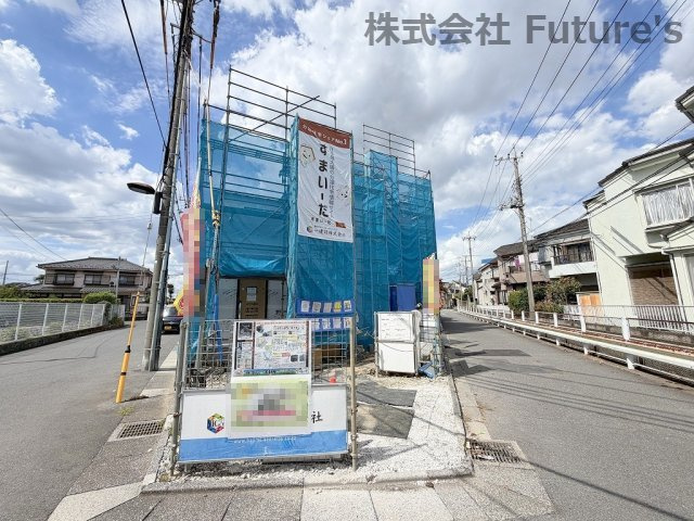 八潮市二丁目　新築戸建　全2棟　2号棟の外観|現地の写真になります。