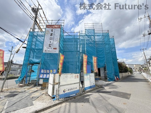 八潮市二丁目　新築戸建　全2棟　2号棟の外観|現地の写真になります。