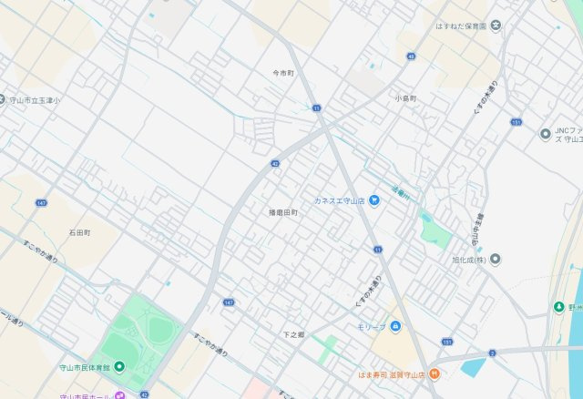 ★守山市播磨田町　新築一戸建ての地図