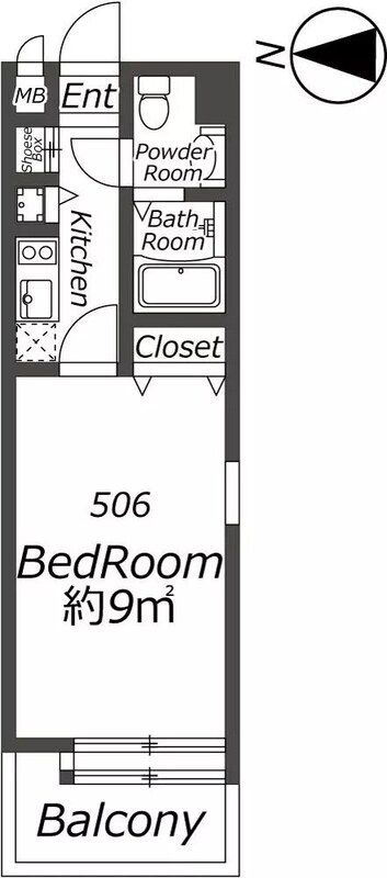 AP1309 ダイナコートブロッサム天神南の間取り