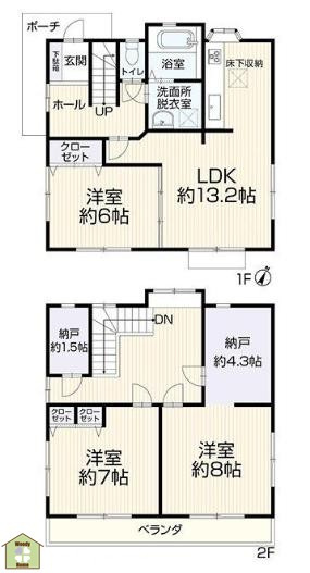 川口市長蔵3丁目　中古一戸建ての間取り