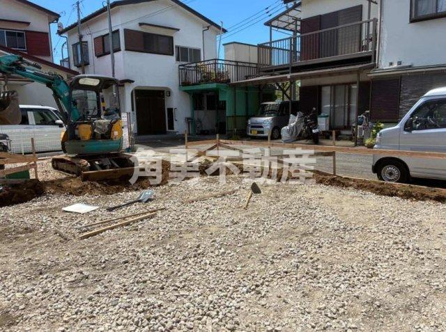 大井町上大井　新築戸建ての外観|現地上棟前