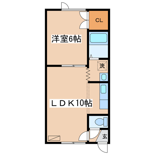 コーポひまわりＢの間取り