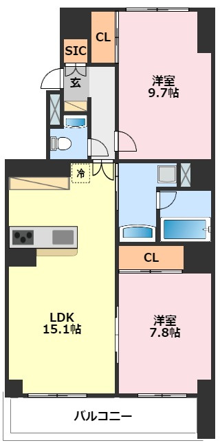T's garden北柏1号棟の間取り