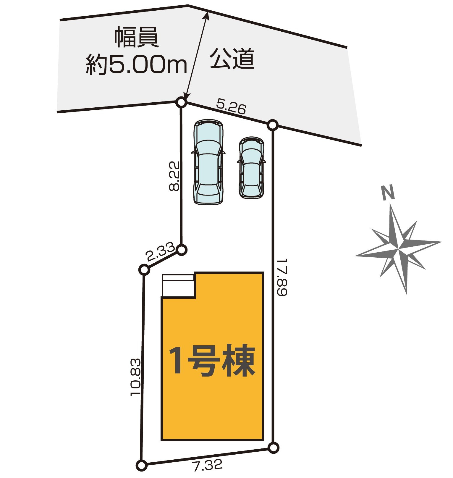 国分寺市東元町２丁目　中央線　国分寺駅　新築戸建の区画図