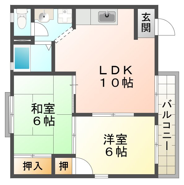 クレール吉川の間取り