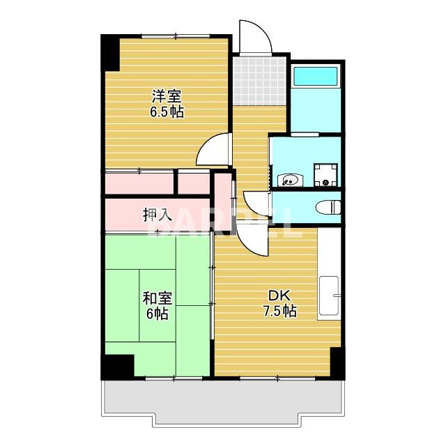 加島フラットの間取り