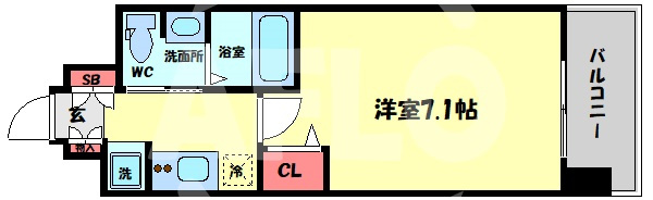 エグゼ天神橋の間取り|エグゼ天神橋　開放感のある間取り