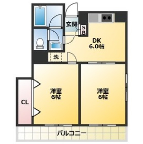 第２ルナマンションの間取り|間取りです。