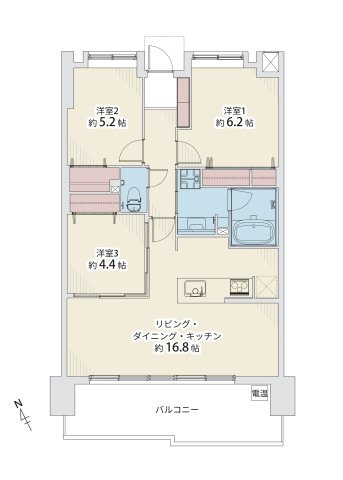 ロワールティアラ室見の間取り|間取り