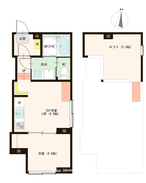 葛飾区西亀有４丁目のアパートの間取り