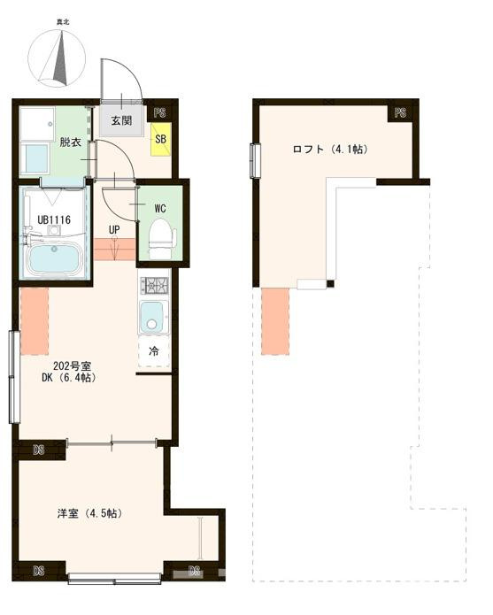 葛飾区西亀有４丁目のアパートの間取り