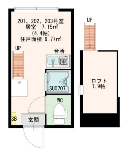 目黒区中央町２丁目のアパートの間取り