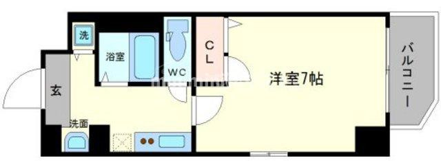 ジュネーゼグラン難波ミラージュの間取り