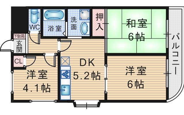 サニーサイド豊中の間取り
