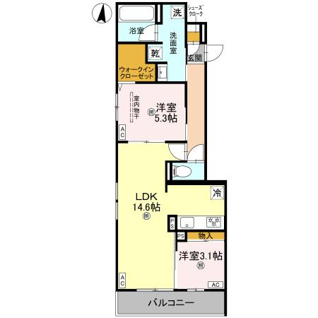 クラシスト三津屋南の間取り