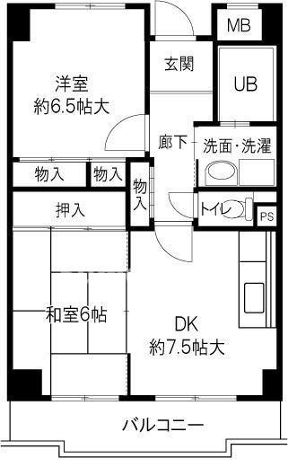 加島フラット の間取り