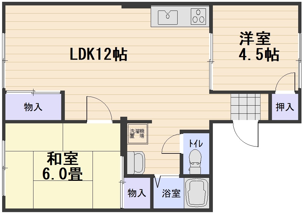グリーンハイツ福富A棟の間取り