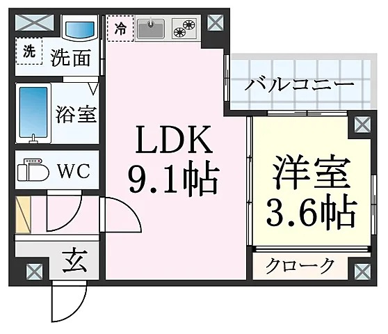 アレーズ新神戸の間取り