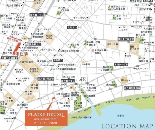 プレール・ドゥーク南六郷の地図