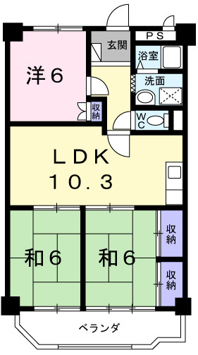 第二コーポ学苑の間取り